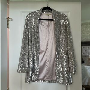Gianni Bini Pink Sequin Blazer